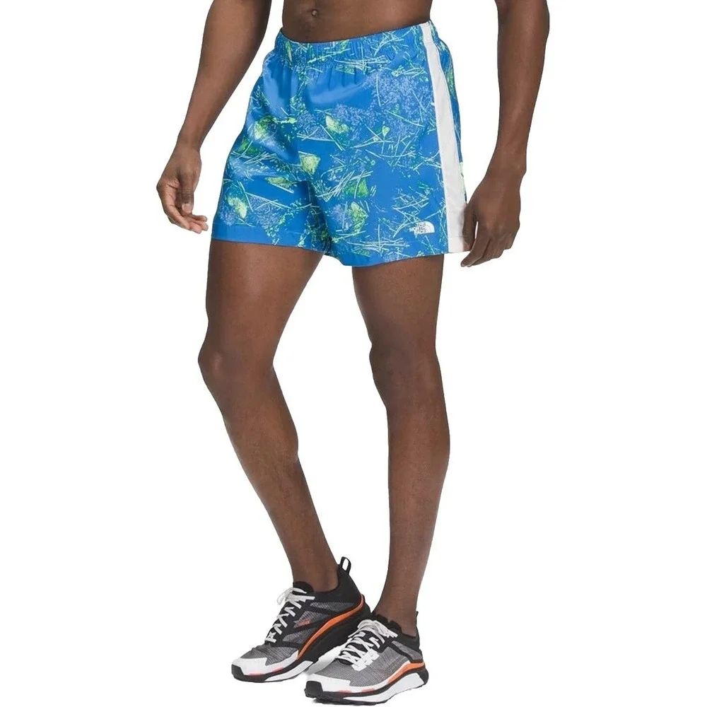 The North‎ Face Men's Elevation Short,súper Sonic Blue Valley Floor Print Small